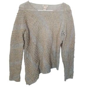 Sundance Womens M Gray Lambswool Blend Asymmetric